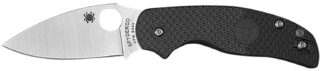 Spyderco Sage 5 Lightweight Folding Knife, 3 in Plain Satin CPM S30V Blade, Black Textured FRN