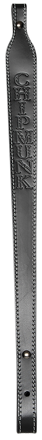 Chipmunk 80020 Leather Rifle Sling Black, Adjustable Length