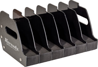 Hornady 6-Gun Pistol Rack with Foam and Plastic Dividers, Black