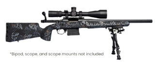 Horizon Firearms RF018S221814T17 Vandal Dark 2 22 Creedmoor 18" Black Fluted Threaded Barrel, Picatinny Rail Receiver, Arca Rail Forend, Textured Iota Carbon Fiber Stock