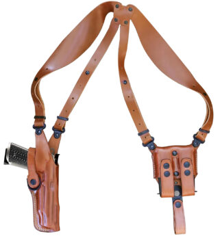 1791 Gunleather NSS2.4CBRVR Optic Ready Vertical Shoulder Holster, RH, Brown (Fits Sig P320)