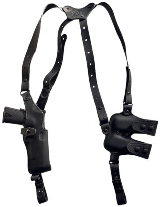 1791 Gunleather NSS1SBLVR Optic Ready Shoulder Vertical Black Fits 1911 Right Hand