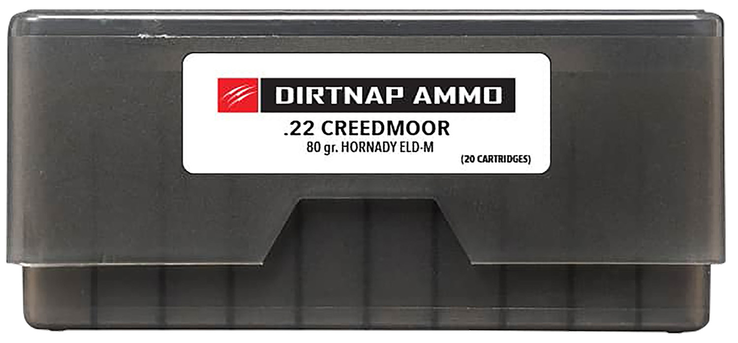 Fierce Firearms Dirtnap .22 Creedmoor 80 gr Extremely Low Drag-Match Ammunition, 20 Rounds