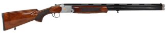Iver Johnson Arms IJ60012LW28S IJ600 Lightweight Full Size 12 Gauge Break Open 3" 2rd 28" Black Over/Under Vent Rib Barrel, Silver Engraved Aluminum Receiver, Fixed Walnut Wood Stock, Ambidextrous