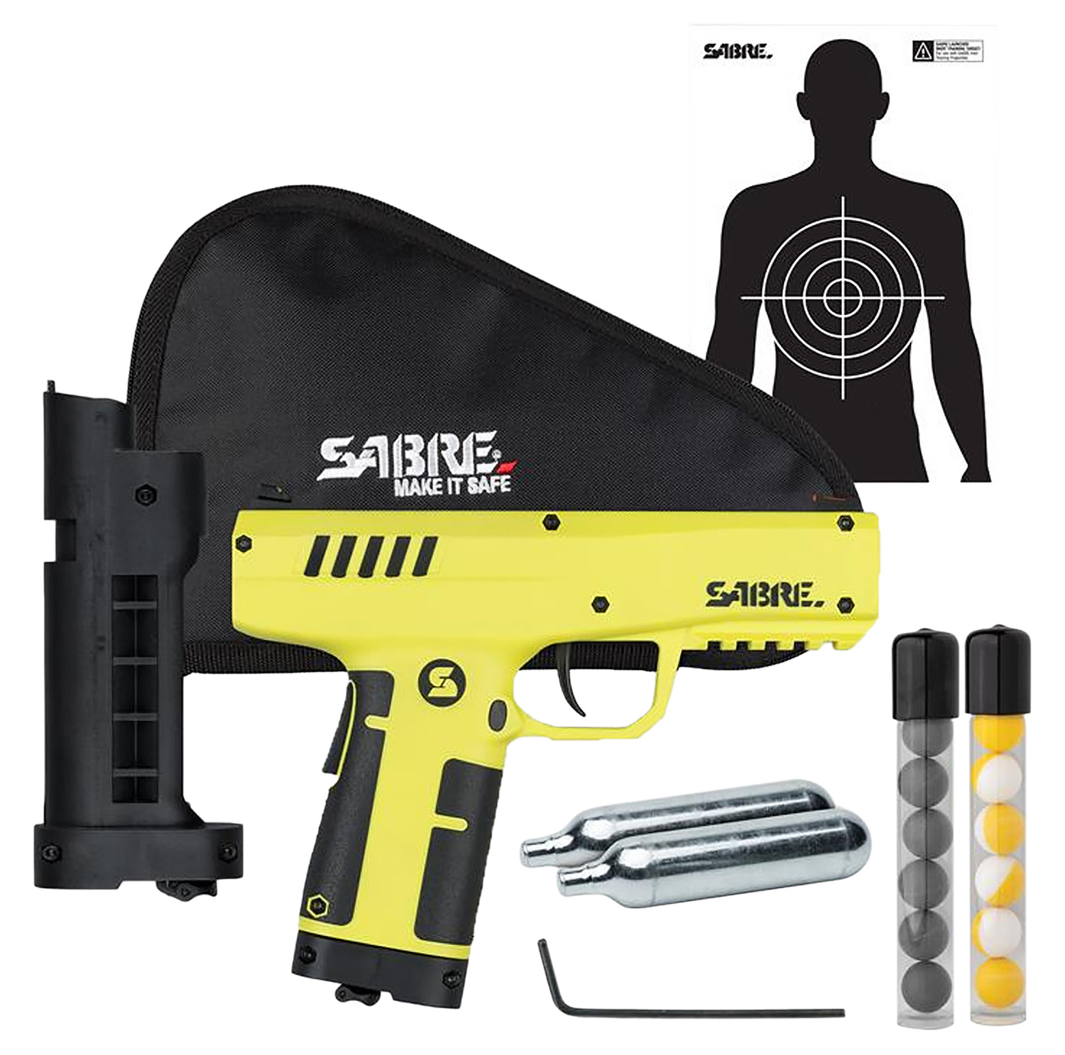 Sabre SLPIC2 Compact Projectile Launcher Black/Yellow