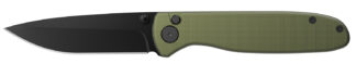Outdoor Edge DK1C Dirk 3.25 in Drop-Point Folding Knife, 8Cr13MoV SS, Black Oxide, Green Anodized