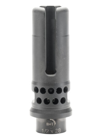 B&T Assault Open Tine 3-Prong Flash Hider, 5.56 NATO, 1/2x28, DLC Coated Black