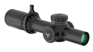 Swamp Fox Tomahawk II 1-4x24mm LPVO 30mm Tube, BDC Red Reticle, Black
