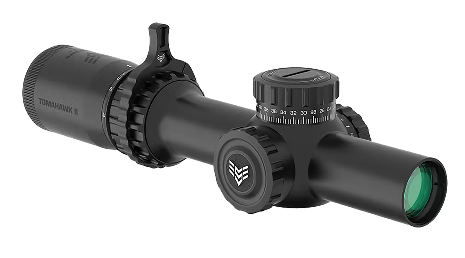 Swamp Fox Tomahawk II 1-4x24mm LPVO 30mm Tube, BDC Red Reticle, Black
