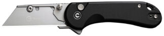 Civivi Knives C23039B-1 Elementum Utility All Purpose Utility Plain 6Cr13 Stainless Steel Blade, Black Aluminum Handle, 3 Blades & Pouch