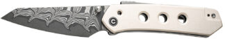 CIVIVI Vision FG 3.54" Damascus Reverse Tanto Folding Knife, Ivory Handle