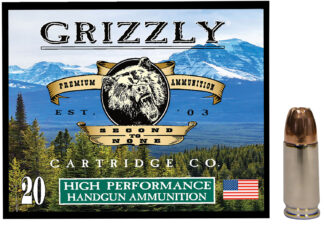 Grizzly Ammo GC9+P+CM9 9mm Luger +P 115 gr JHP, 20 Rounds Per Box