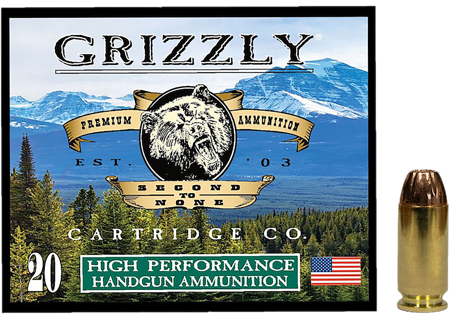 Grizzly Ammo GC4SW1 .40 S&W 200 gr JHP 20-Round Box
