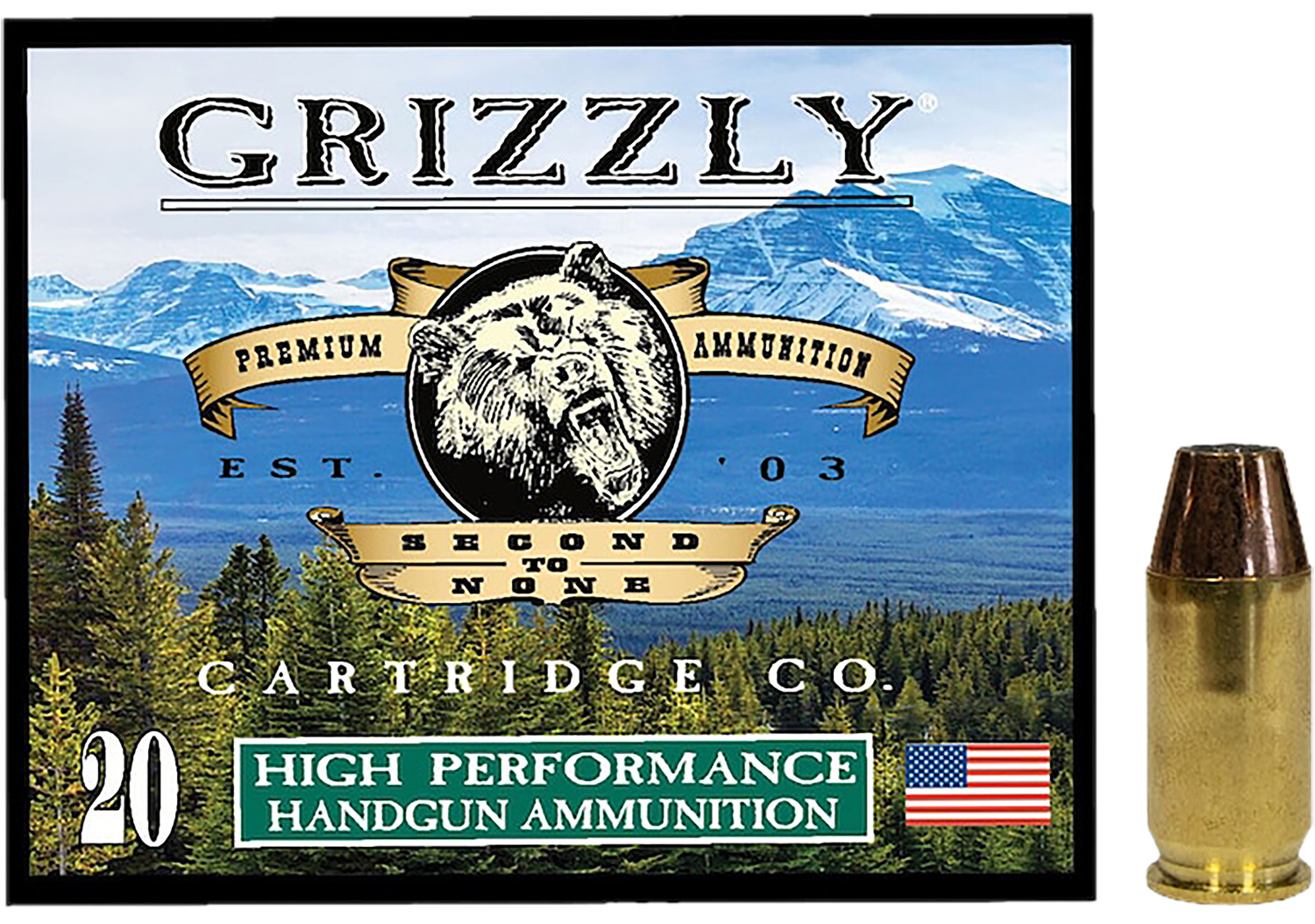 Grizzly Ammo GC45A+P8 .45 ACP+P 230 Grain JHP 20-Round Box