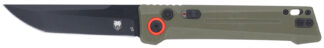 Cobratec Knives Inferno OTF Automatic Tanto Knife, 3.50in D2 Steel Blade, Black TiCN
