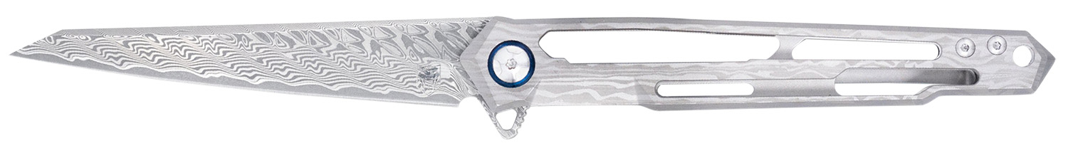 Cobratec Knives Ghost CTGSTDAMWNS Frame Lock 3.88" Wharncliffe Damascus Folding Knife