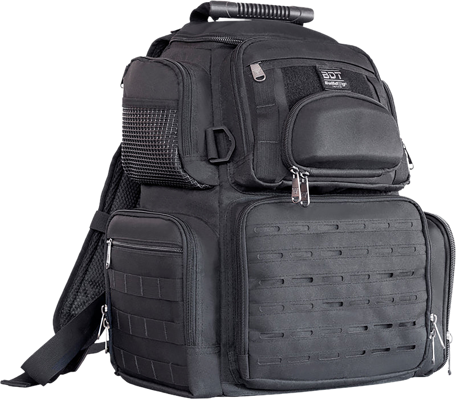 Bulldog Cases BDT414B Tactical Range Handgun Range Bag, Black Medium Back Pack