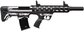 GForce Arms GFY-1 12 Gauge Semi-Auto Bullpup Shotgun, 18.5 in Barrel, 5+1 Rounds, Black/White Flag