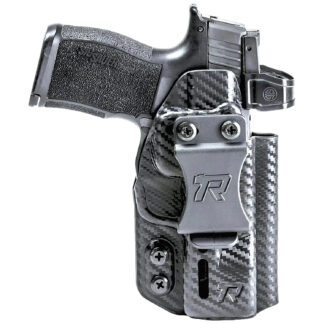 ROUNDED GEAR Druid IWB/OWB Ambidextrous Holster for Glock 43/48, Black Carbon Fiber Kydex