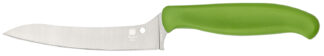Spyderco K14PGN Z-Cut Pointed 4.40 in Fixed Blade Knife, CTS BD1N Plain Edge, Green Polypropylene