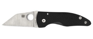 Spyderco MicroJimbo 2.45 in Folding Wharncliffe CPM S90V Blade, Black Textured Handle