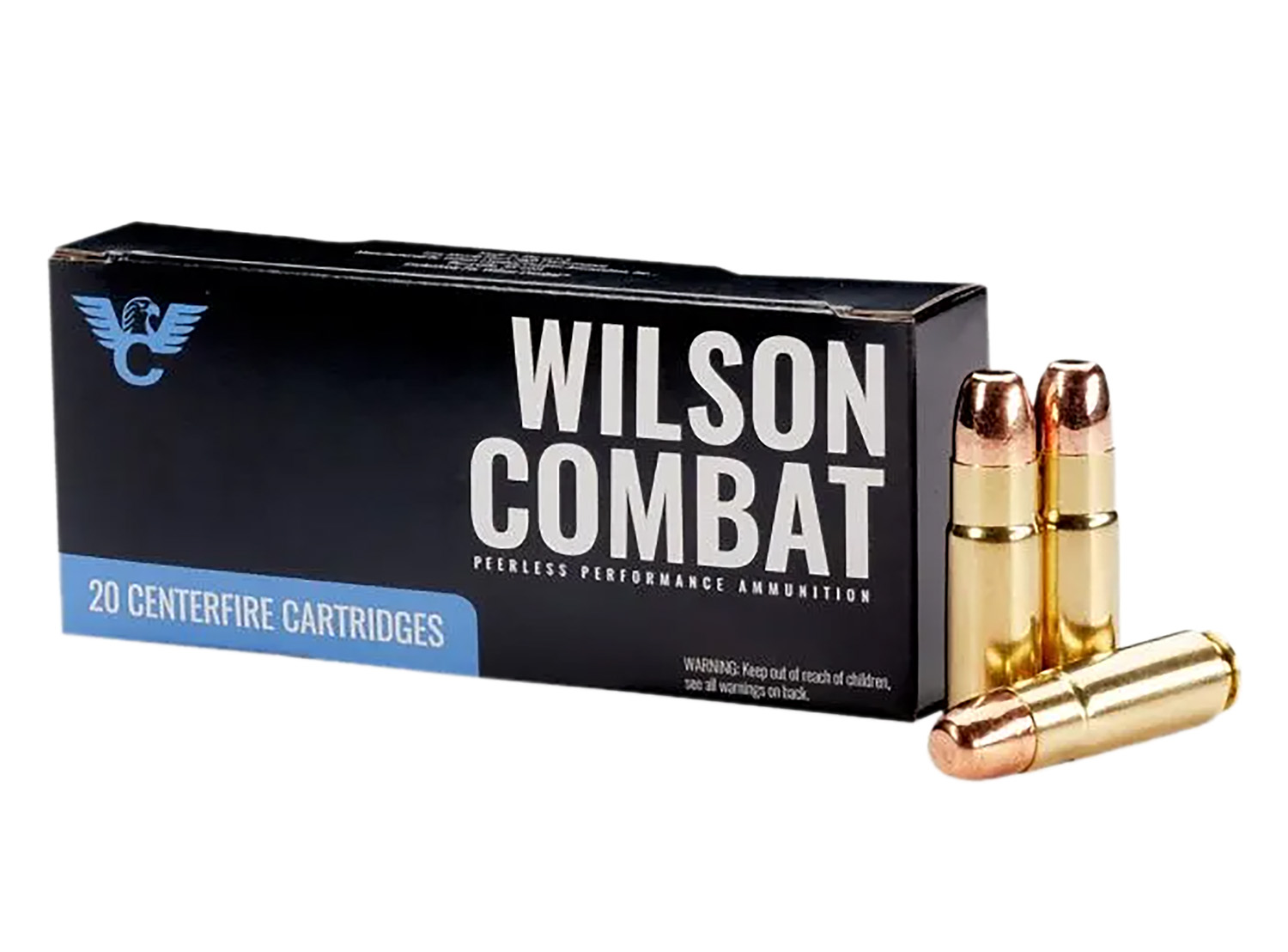 Wilson Combat .458 SOCOM 300gr Round Nose Flat Point Ammo, 20 Rounds
