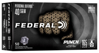 Federal Punch .40 S&W 165 Gr JHP 50 Rounds