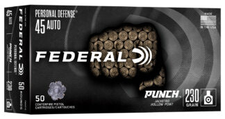 Federal Punch PD45P1G 45 Auto 230 Grain JHP 50 Rounds