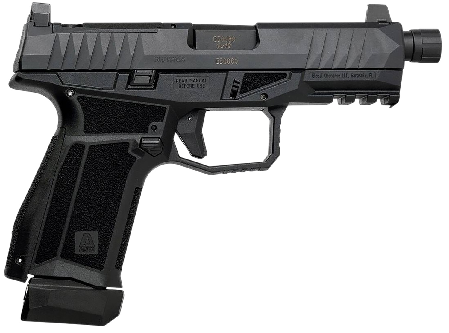 AREX Delta M Gen2 9mm Striker-Fired Pistol, 4in, 15+1, Black, Optic Cut/Serrated