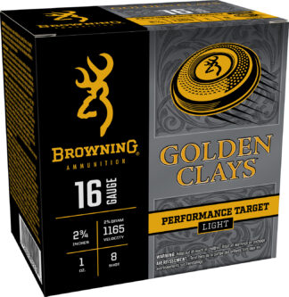 Browning Golden Clays 16 Gauge 2.75 in #8 Shot 25 Rounds Per Box