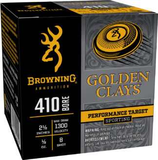 Browning Golden Clays .410 Bore 2.50 in 1/2 oz #8 Shot 25 Rounds