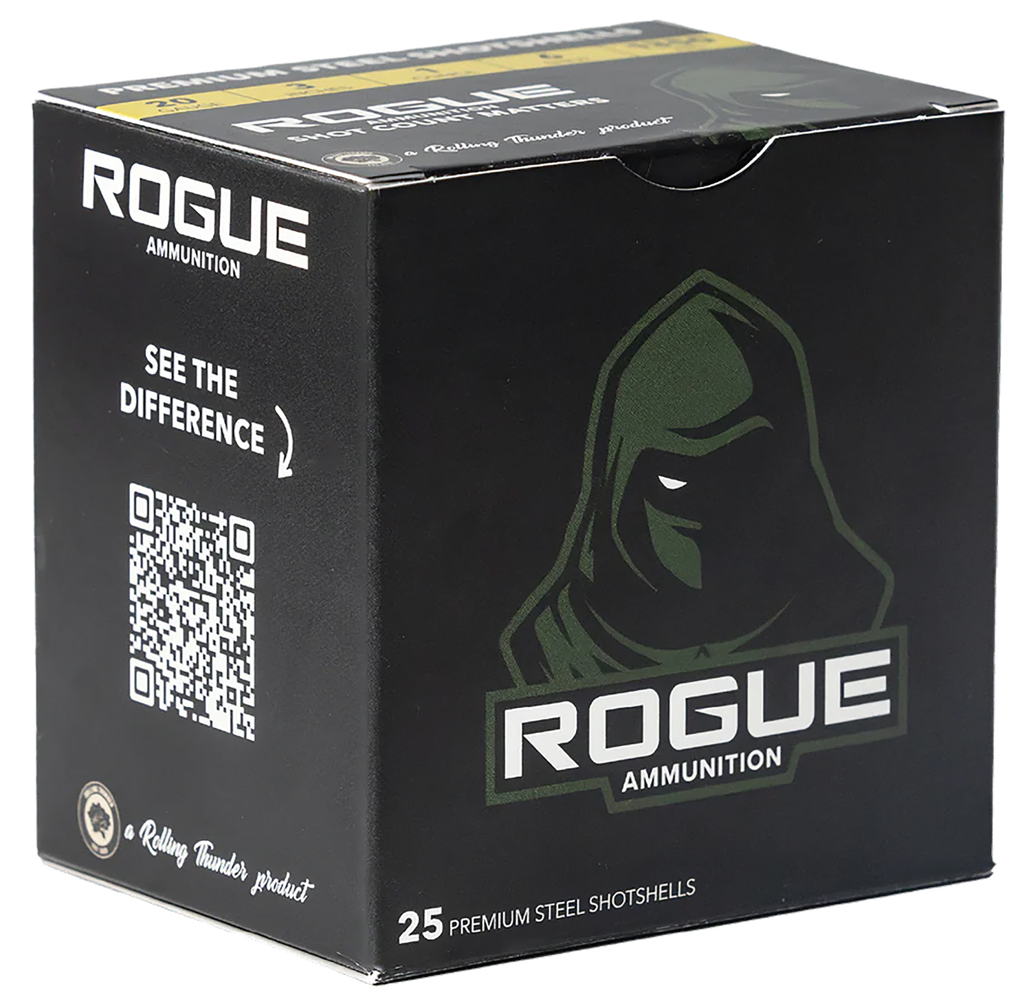 Rogue Ammunition RA-20-1-6S 20 Gauge 3 in Steel Shot #6, 1 oz, 25 Rounds Per Box