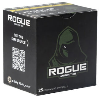 Rogue Ammunition RA-20-1-4S 20 Gauge 3 in #4 Steel Shot 1 oz, 25 Rounds