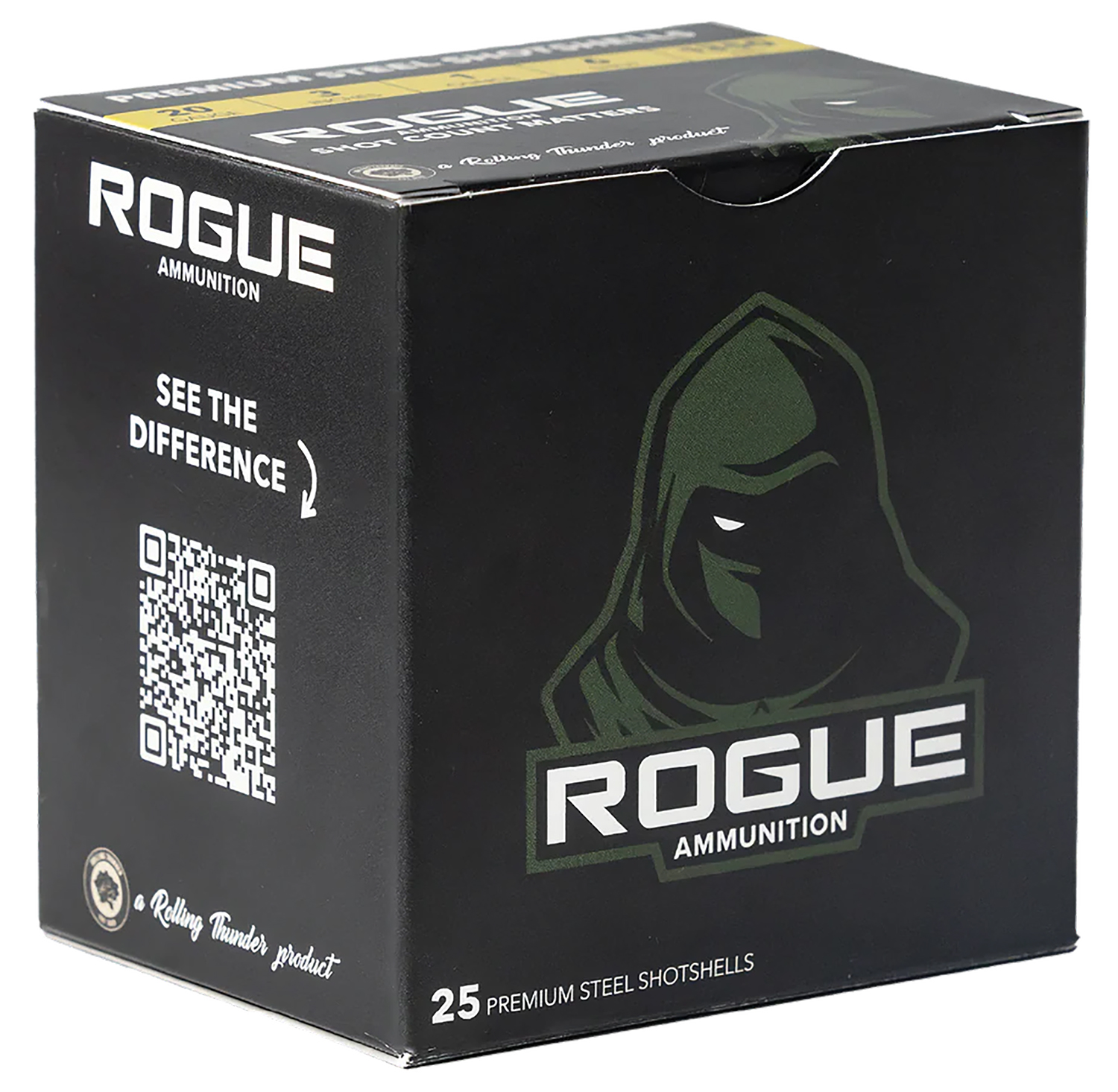 Rogue Ammunition RA-20-1-4S 20 Gauge 3 in #4 Steel Shot 1 oz, 25 Rounds