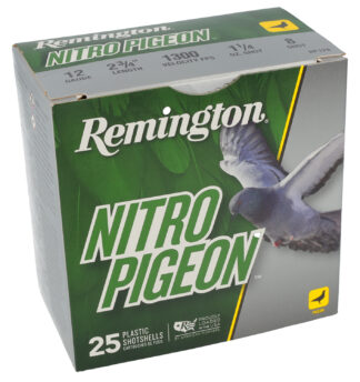Remington Nitro Pigeon 12 Gauge 2.75 in #8 Shot 1 1/4 oz 25 Rounds