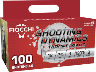 Fiocchi Shooting Dynamics 12 Gauge 2.75 in #8 Shot 1 oz 100 Rounds