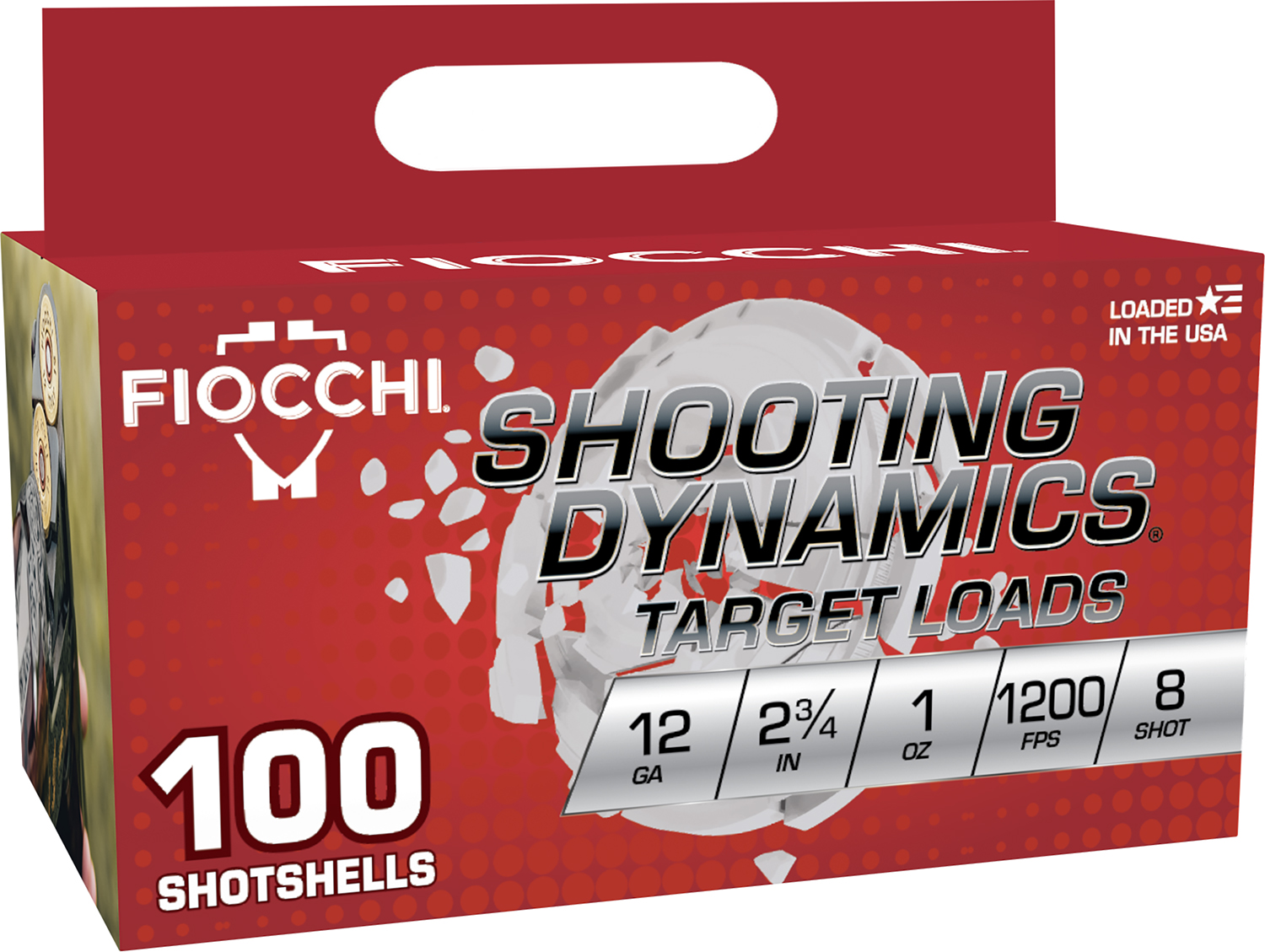 Fiocchi Shooting Dynamics 12 Gauge 2.75 in #8 Shot 1 oz 100 Rounds