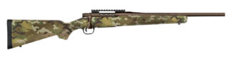 Mossberg Patriot Bolt Action 6.5 Creedmoor 18in 4+1, Patriot Brown Cerakote, MultiCam Fixed Synthetic Stock
