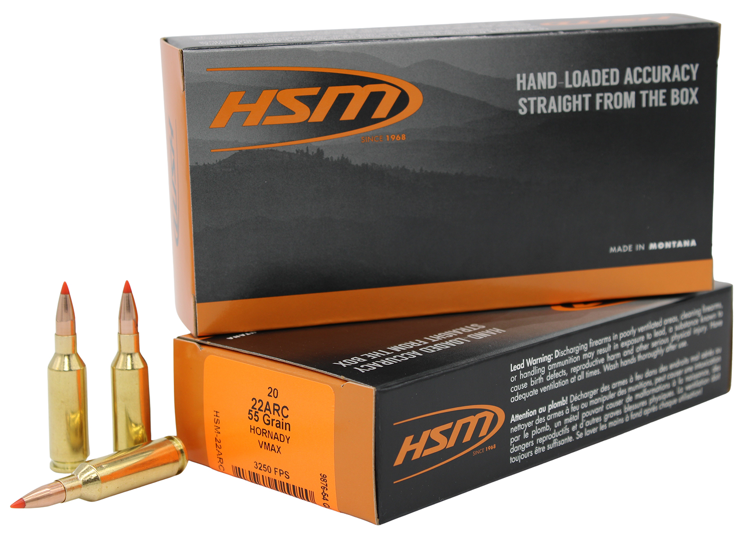 HSM 22ARC Varmint 55gr V-Max 20-Round Box