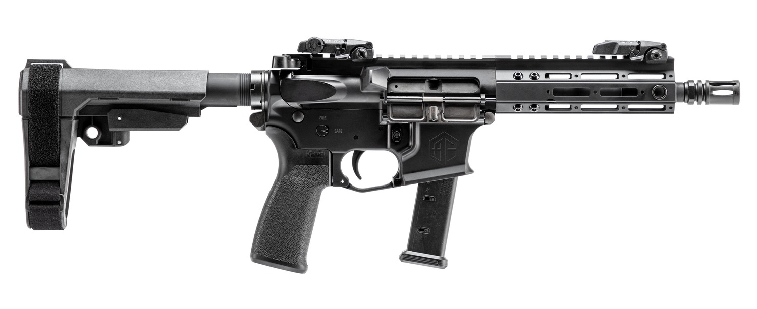 Alpha Foxtrot AFMG9 9mm Blow Back Pistol Caliber Carbine, 7.5 in, 20+1, Black Anodized