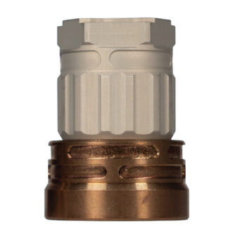 Q Erect9r Three-Way Tri-Lug Mount, 9mm, Clear Hardcoat Anodized Tan