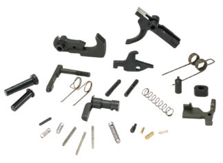 White Label Armory Lower Parts Kit for AR Platform, Curved Trigger, Black