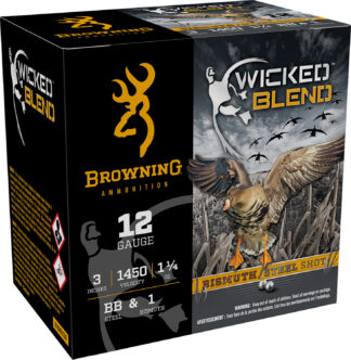 Browning Wicked Blend 12 Gauge 3 in BB/1BI 1-1/4 oz Shot 25 Rounds Per Box