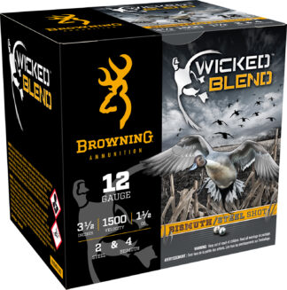 Browning Wicked Blend 12 Gauge 3.5 in #2/#4 Shot, 1-1/2 oz Payload, 25/Box