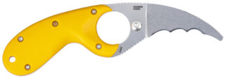 Columbia River CRKT 2511Y Bear Claw 2.39 in Fixed Hawkbill Serrated Blade, AUS8A SS, Yellow