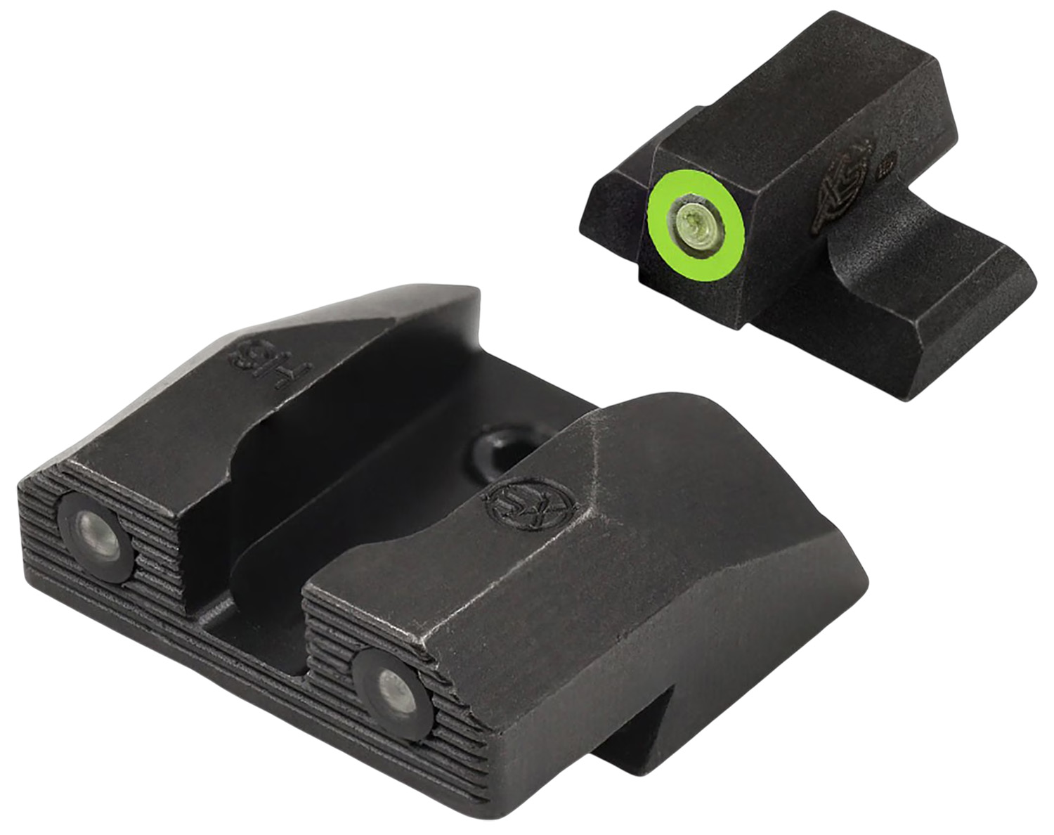 XS Sights SPR202P6G R3D 2.0 Night Sight Set, Green Tritium Front/Black Oxide Frame, for SA-35