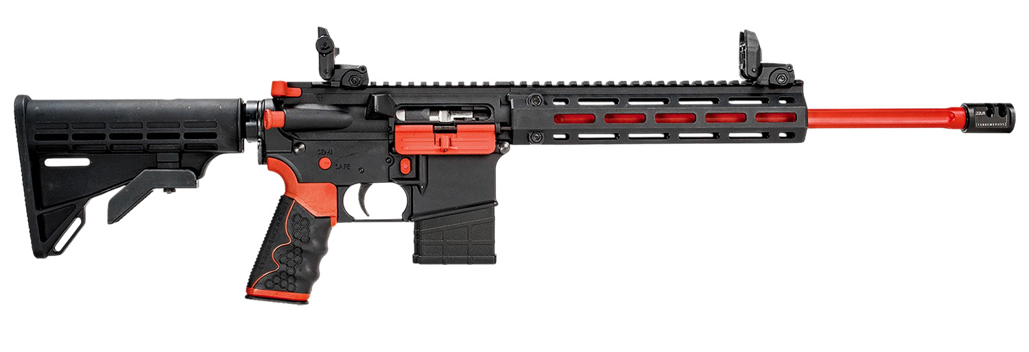 Tippmann ARMS M4-22 Redline .22 LR Semi-Auto 16 in Threaded Barrel, 10+1, Red/Black