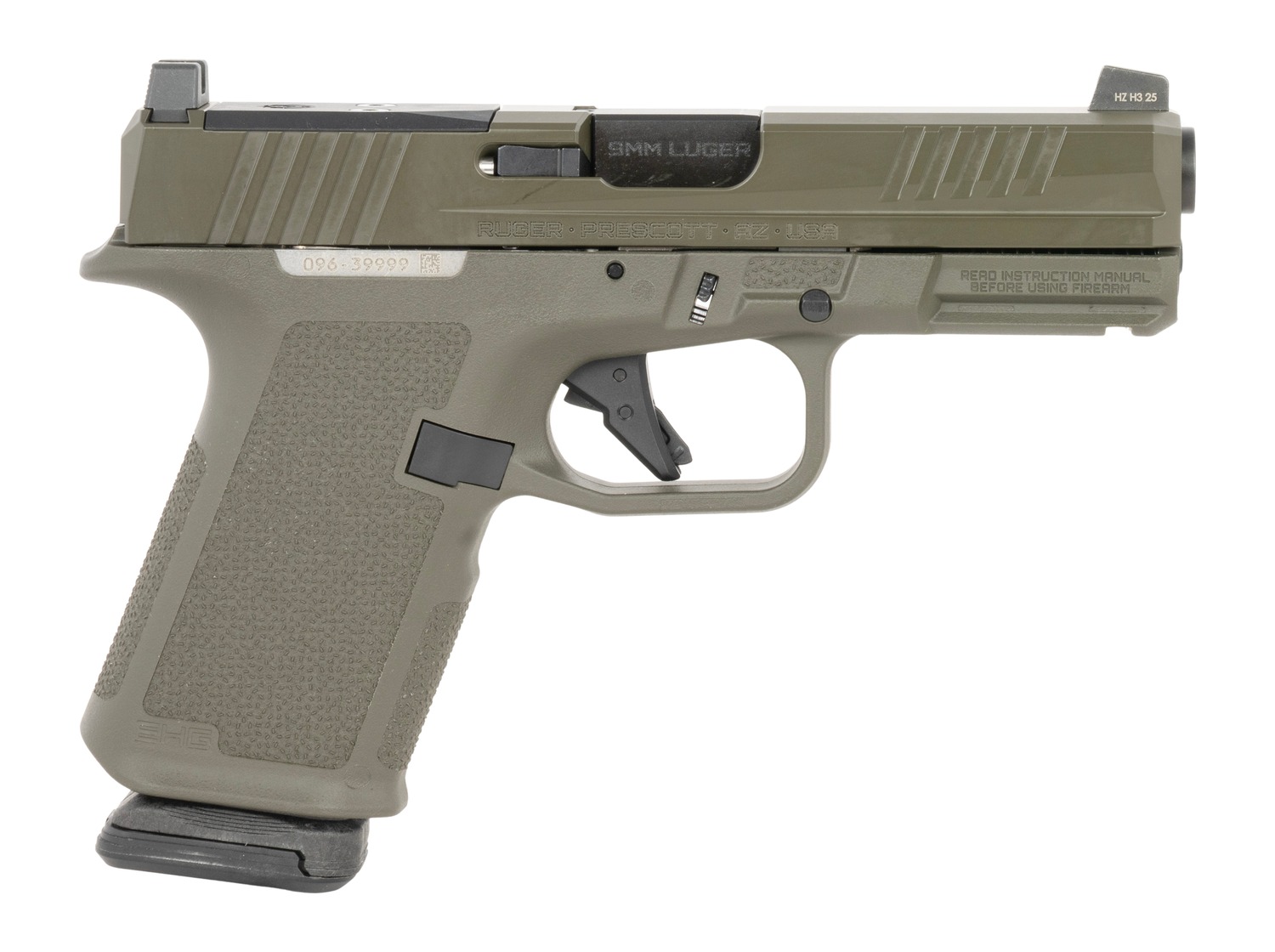 Ruger RXM 9mm Striker-Fired Compact, 4 in, 15+1, OD Green