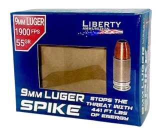 Liberty Spike 9mm 55 Grain 20 Rounds