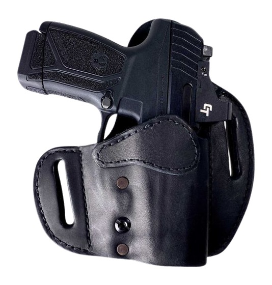 IMR Powders Urban OWB RMR Hellcat Black Leather Holster
